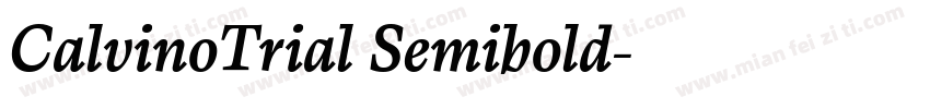 CalvinoTrial Semibold字体转换